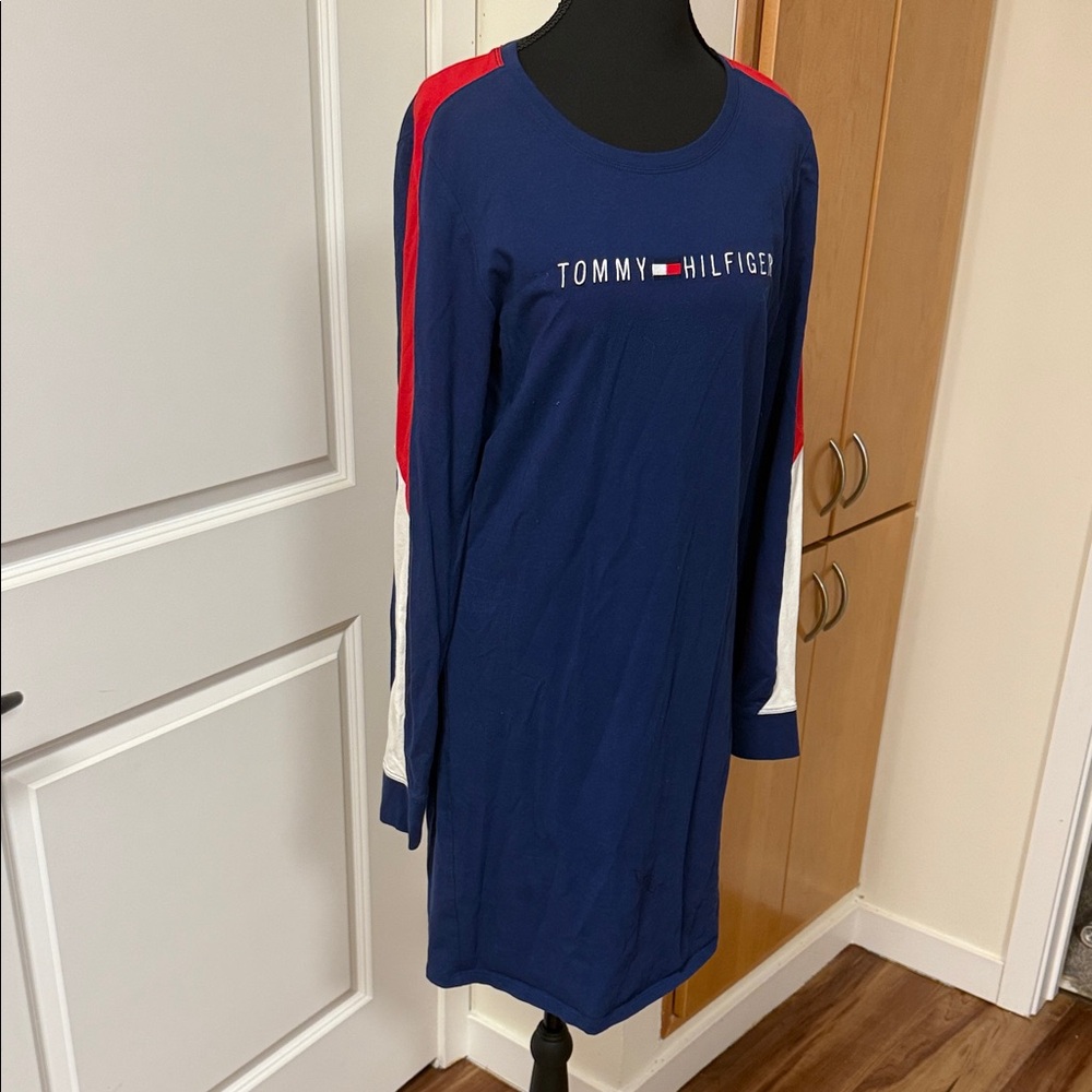 Tommy Hilfiger Blue Long Sleeve Dress